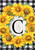 Sunflowers Monogram C Garden Flag