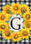 Briarwood Lane Sunflowers Monogram G Garden Flag with bright floral print and colorful cheery design.