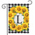 Sunflowers Monogram L Garden Flag