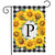 Sunflowers Monogram P Garden Flag