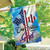 Briarwood Lane One Nation Under God Cross House Flag with American stars and stripes design.
