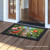 Briarwood Lane Fence Post Birds Spring Doormat with cardinals, bluebirds, goldfinches, and floral roses design.
