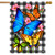 Briarwood Lane checkered spring house flag with colorful butterflies and floral design on plaid background.