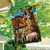 Briarwood Lane farm flag with colorful animals, sunflowers, and floral design for spring and summer decor.
