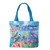 Briarwood Lane With God Religious Canvas Tote Bag with colorful floral, birds, and inspirational quote design.