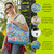 Briarwood Lane With God colorful floral tote bag with birds and inspirational text printed.