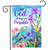 Briarwood Lane small printed garden flag with inspirational religious text and colorful floral birds design.