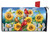 Briarwood Lane colorful mailbox cover with cardinals, sunflowers, and butterflies on picket fence background.