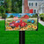 Briarwood Lane patriotic mailbox cover with American truck, sunflowers, and USA flag design in red, white, blue.