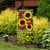 Briarwood Lane small, printed garden flag with ladybugs, sunflowers on checkered background for spring summer porch.