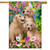 Springtime Pups Floral House Flag