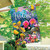 Springtime Garden Welcome House Flag
