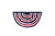 Briarwood Lane Red White And Blue Bunting 36" x 18" with patriotic American stripes and stars.