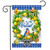 Briarwood Lane small printed garden flag with lemon wreath, butterflies, and welcome, plaid accents.