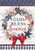 Briarwood Lane American Wreath Rustic Garden Flag with plaid stars and red bow, patriotic USA design.