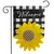 Sculpted Sunflower Summer Burlap Garden Flag