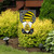 Briarwood Lane Bee Happy Gnome garden flag, small, colorful, printed decorative flag for spring summer porch display.