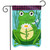 Briarwood Lane small printed garden flag with colorful frog, daisy, and dragonfly for spring summer porch decor.