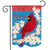 Spring Cardinal Welcome Burlap Garden Flag