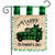 Briarwood Lane St. Patrick's Checkered Truck Burlap Garden Flag with green shamrock and gold accents.