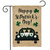 Briarwood Lane Happy St. Patrick's Gnomes burlap garden flag with shamrock and four leaf clover design.