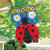 Briarwood Lane Sculpted Ladybug Spring Burlap House flag with colorful springtime design and garden decor.