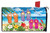 Briarwood Lane Hanging Flip Flops colorful tropical summer mailbox cover with floral palms and shoreline scenery.