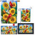 Briarwood Lane Cardinals and Sunflowers design collection garden flag, house flag, and mailbox cover set.