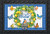 Briarwood Lane Lemon Wreath Spring Doormat with colorful butterflies and plaid border welcomes spring indoors.