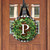 Wreath Monogram Letter P Door Hanger