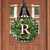 Wreath Monogram Letter R Door Hanger