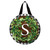 Wreath Monogram Letter S Door Hanger