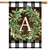 Wreath Monogram A Double-Sided House Flag