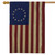 Briarwood Lane Betsy Ross Burlap House Flag with patriotic American stars and stripes design.