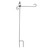 Briarwood Lane wrought iron gnome garden flag stand holder with decorative gnome and curly flag hanger.
