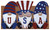 Briarwood Lane Patriotic Gnome Humor Natural Fiber Coir Doormat with USA gnomes and stars.