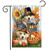 Briarwood Lane Pilgrim Puppies Garden Flag with adorable puppies and fall decorations in a festive scene.