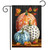 Briarwood Lane Elegant Pumpkins Garden Flag with orange, white, and blue pumpkins and floral patterns.