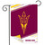 Briarwood Lane Arizona State University NCAA maroon and gold double-sided garden flag with trident logo.