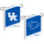 Briarwood Lane University of Kentucky NCAA Double-Sided Garden Flag, blue, white, eagle and UK logo.