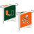 University of Miami NCAA Double-Sided Garden Flag by Briarwood Lane, green, orange and white colors.
