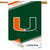 University of Miami NCAA Double-Sided House Flag, Briarwood Lane, green, orange, and white colors.