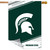 Michigan State University NCAA Double-Sided House Flag by Briarwood Lane, green and white Spartan helmet design.