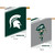 Michigan State University NCAA double-sided house flag, green, white, and gray, Briarwood Lane brand logo.