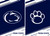 Briarwood Lane Penn State NCAA Double-Sided House Flag with lion head and paw print designs.