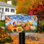 Briarwood Lane Faith Family And Fall colorful seasonal mailbox cover with pumpkins and sunflowers design.