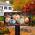 Briarwood Lane Elegant Pumpkins oversized mailbox cover with colorful pumpkins and autumn leaves design.