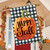 Happy Fall Pumpkin Burlap House Flag