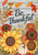 Be Thankful Flowers House Flag
