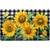 Checkered Sunflowers Comfort Mat
